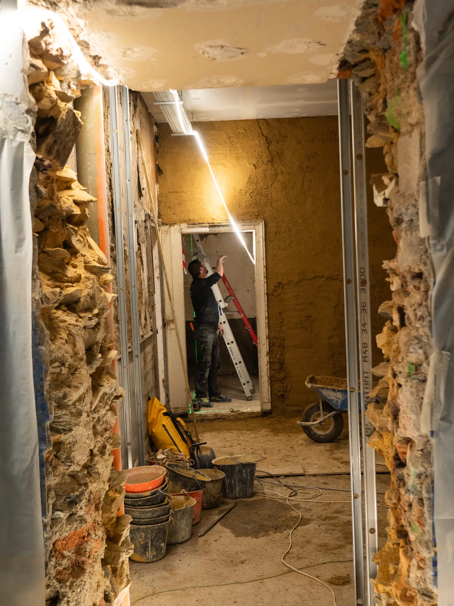 Château de Tréguil et travaux de restauration.