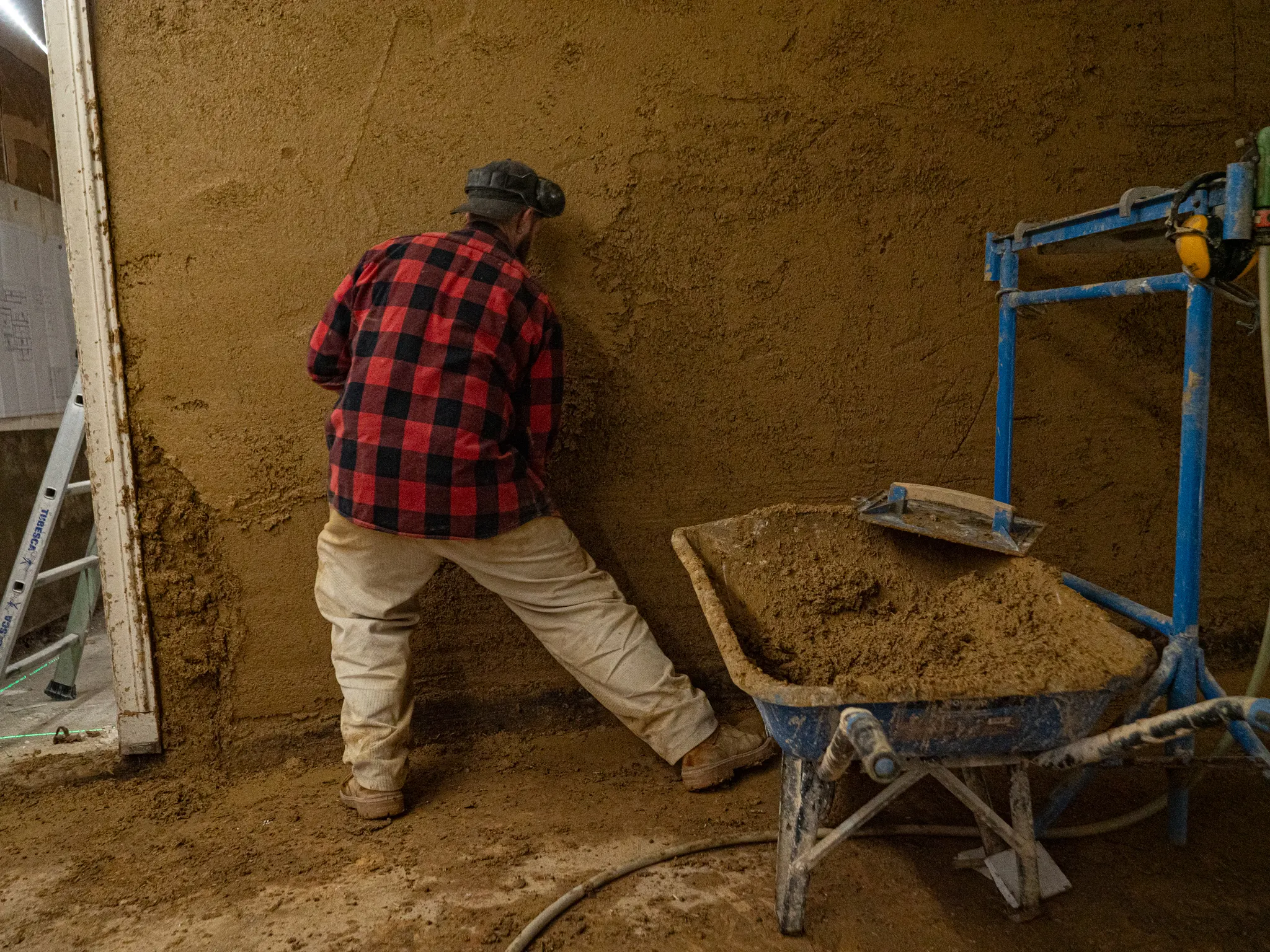 Matériaux de réemploi sur chantier.